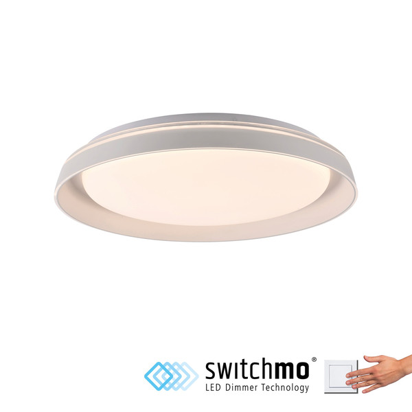 JUST LIGHT SATI LED Deckenleuchte Warmweiss Dimmbar 19,5W weiss 14368-16