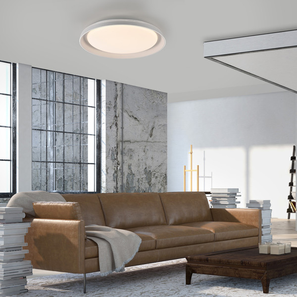 JUST LIGHT SATI LED Deckenleuchte Warmweiss Dimmbar 19,5W weiss 14368-16