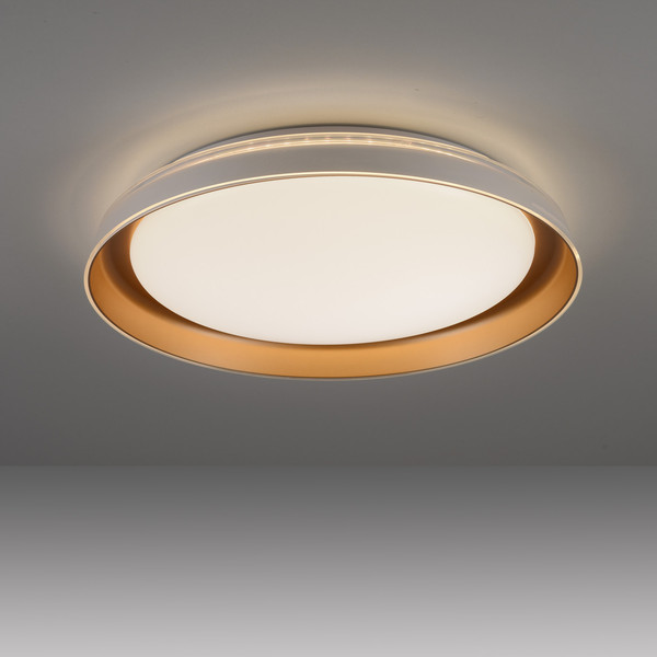 JUST LIGHT SATI LED Deckenleuchte Warmweiss Dimmbar 19,5W messingmatt 14368-60