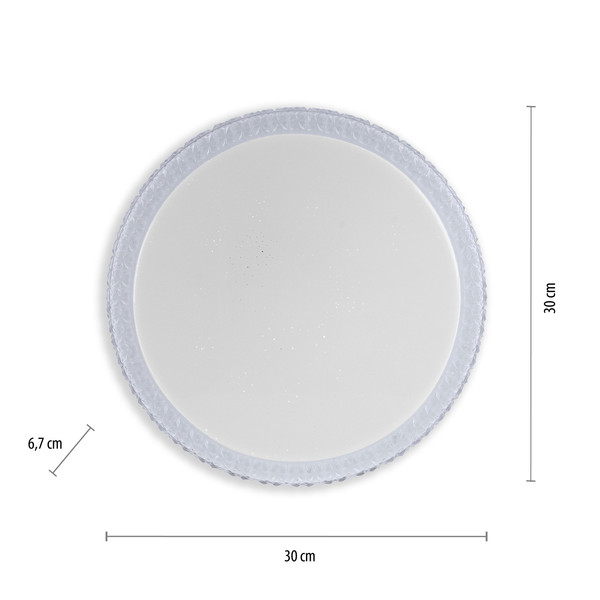 JUST LIGHT FRIDA LED Deckenleuchte CCT 9,3W transparent 14370-00