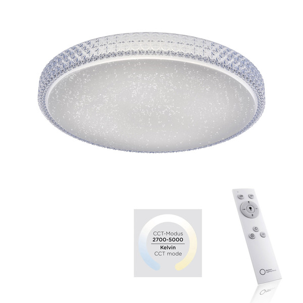 JUST LIGHT FRIDA LED Deckenleuchte CCT Dimmbar 36W transparent 14373-00