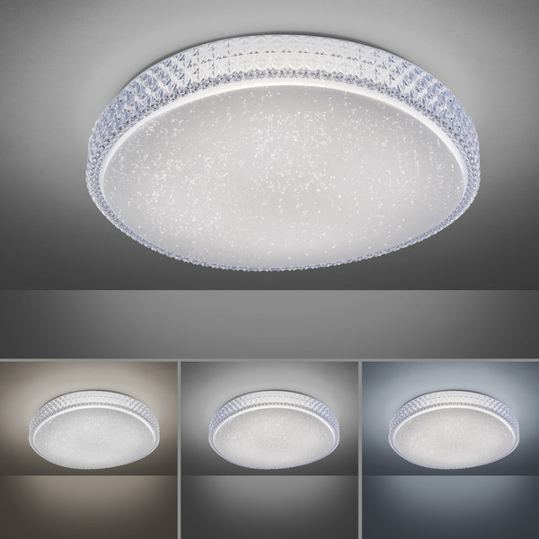 JUST LIGHT FRIDA LED Deckenleuchte CCT Dimmbar 36W transparent 14373-00