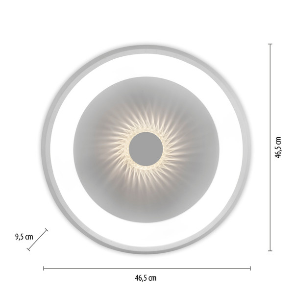 JUST LIGHT VERTIGO LED Deckenleuchte CCT Dimmbar 29W weiss 14384-16
