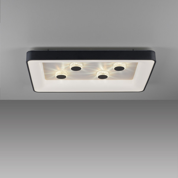 JUST LIGHT VERTIGO LED Deckenleuchte CCT Dimmbar 45W schwarz 14385-18