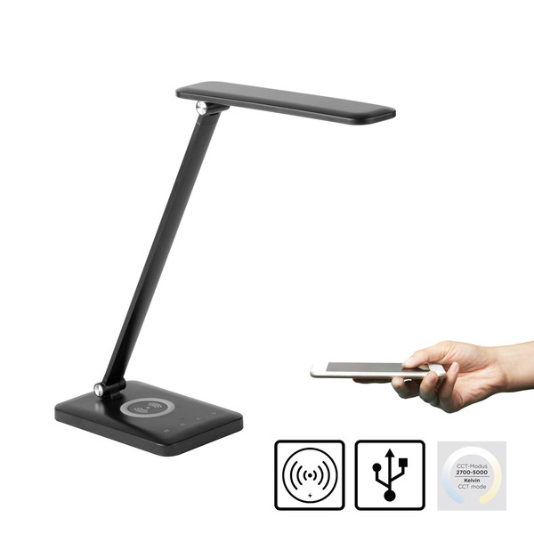JUST LIGHT FLORENTINA LED Tischleuchte CCT Dimmbar 5W schwarz 14415-18