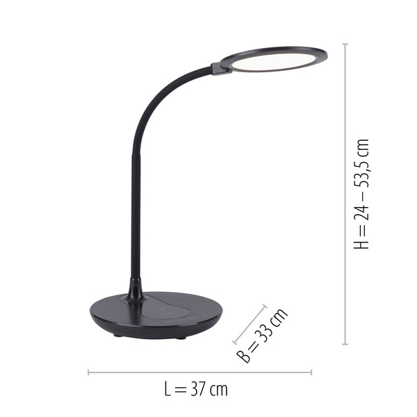 JUST LIGHT ASTRID LED Tischleuchte CCT Dimmbar 5W schwarz 14416-18