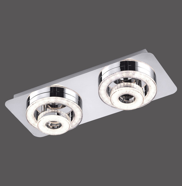 JUST LIGHT TIM LED Deckenleuchte Warmweiss 10W chrom 14521-17