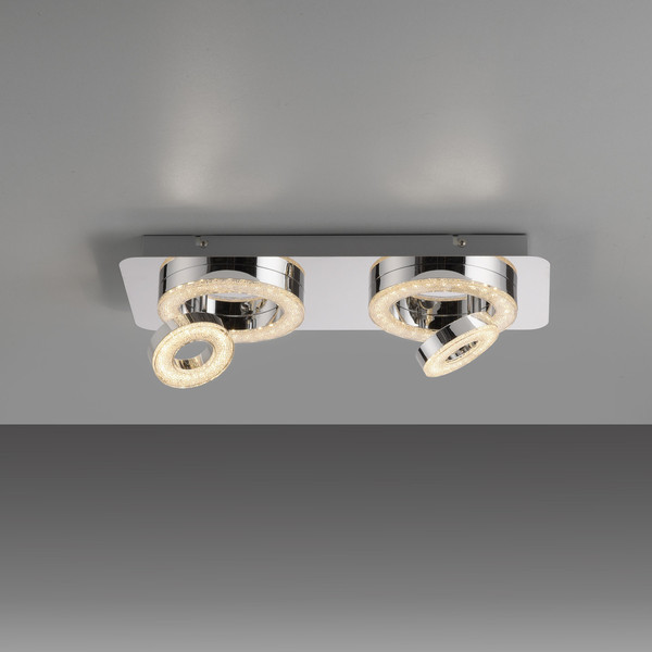 JUST LIGHT TIM LED Deckenleuchte Warmweiss 10W chrom 14521-17