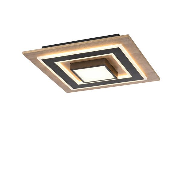 JUST LIGHT TOLA LED Deckenleuchte Warmweiss 26W 2-fach schwarz 14563-18