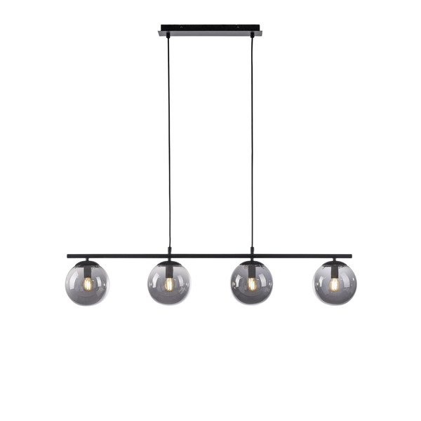 JUST LIGHT BIG WIDOW Pendelleuchte E14 max. 25W 4-fach schwarz 14604-18