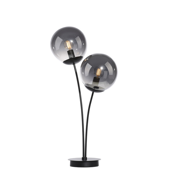 JUST LIGHT BIG WIDOW Tischleuchte E14 max. 25W 2-fach schwarz 14605-18