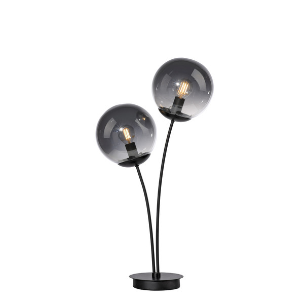 JUST LIGHT BIG WIDOW Tischleuchte E14 max. 25W 2-fach schwarz 14605-18