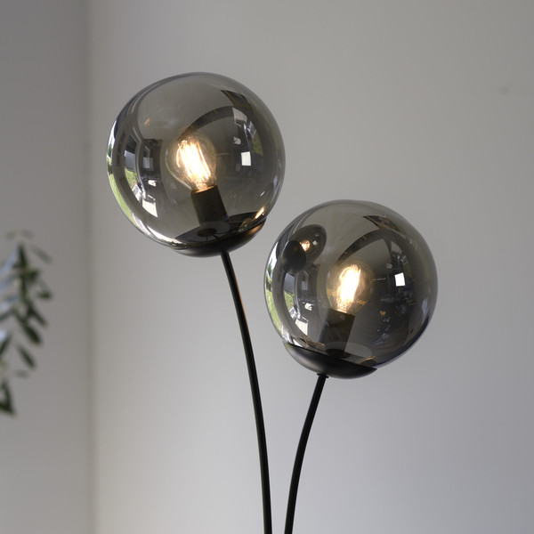 JUST LIGHT BIG WIDOW Tischleuchte E14 max. 25W 2-fach schwarz 14605-18