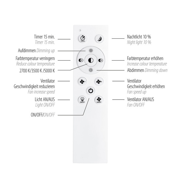 JUST LIGHT FLAT-AIR LED Deckenleuchte CCT Dimmbar 24W weiss 14643-16