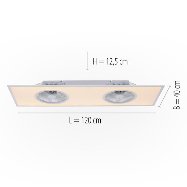 JUST LIGHT FLAT-AIR LED Deckenleuchte CCT Dimmbar 24W weiss 14643-16