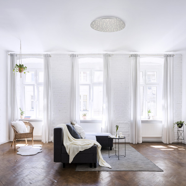 JUST LIGHT SPARKLE LED Deckenleuchte CCT Dimmbar 18W stahl 14673-55