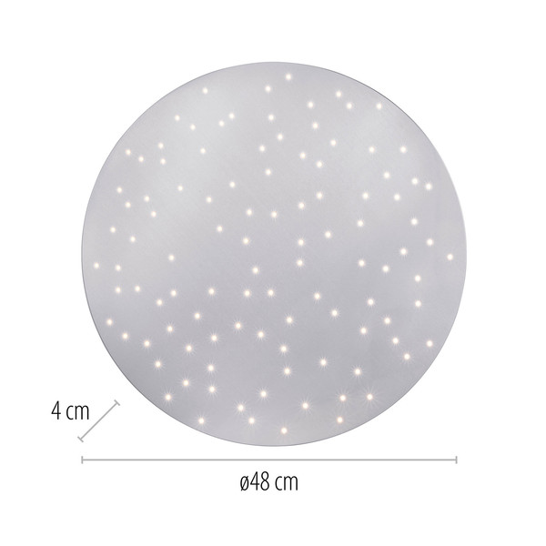 JUST LIGHT SPARKLE LED Deckenleuchte CCT Dimmbar 18W stahl 14673-55