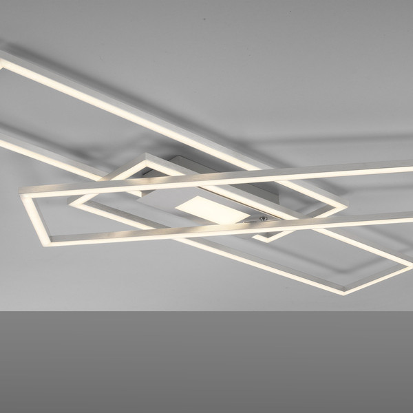 JUST LIGHT ASMIN LED Deckenleuchte CCT Dimmbar 45W stahl 14693-55