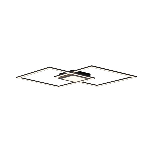 JUST LIGHT ASMIN LED Deckenleuchte Warmweiss 45W schwarz 14695-18
