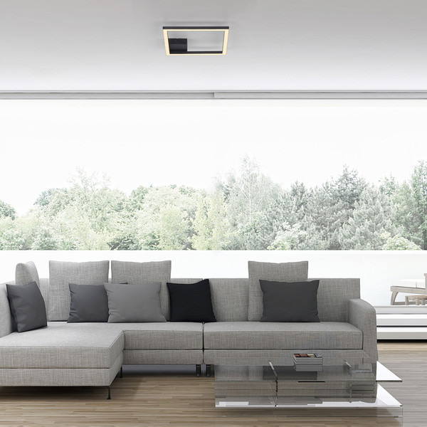 JUST LIGHT IVEN LED Deckenleuchte Warmweiss 10W schwarz 14707-18