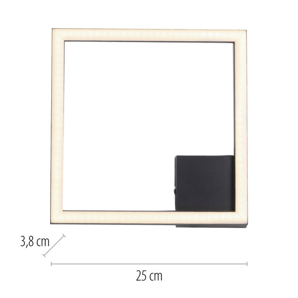 JUST LIGHT IVEN LED Deckenleuchte Warmweiss 10W schwarz 14707-18