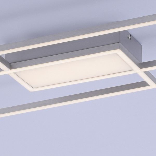JUST LIGHT ASMIN LED Deckenleuchte CCT Dimmbar 24W 3-fach stahl 14711-55