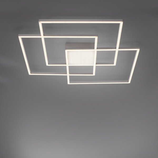 JUST LIGHT ASMIN LED Deckenleuchte CCT Dimmbar 21W 4-fach stahl 14713-55