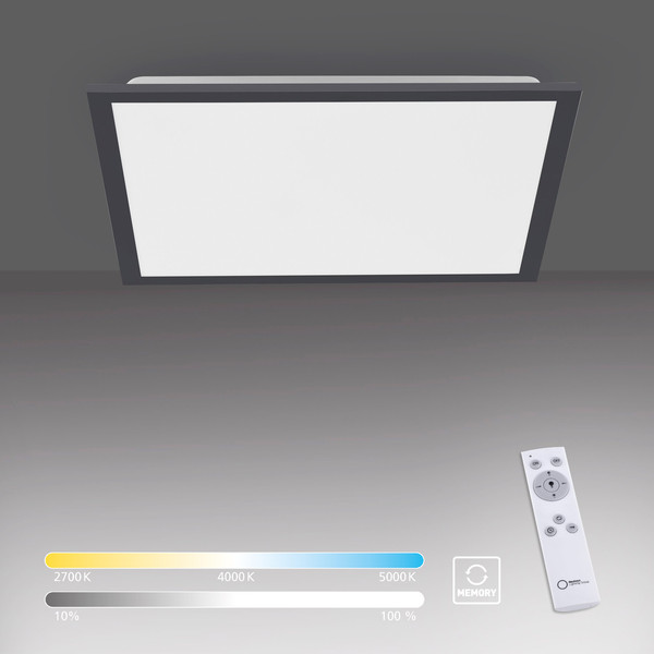 JUST LIGHT FLAT LED Deckenleuchte CCT Dimmbar 21W schwarz 14755-18