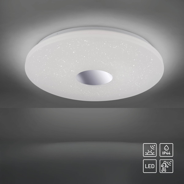 JUST LIGHT LAVINIA LED Deckenleuchte Warmweiss 40W chrom IP44 14822-17