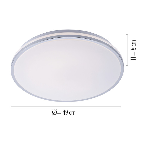 JUST LIGHT ISABELL LED Deckenleuchte Warmweiss 22W chrom IP44 14844-17