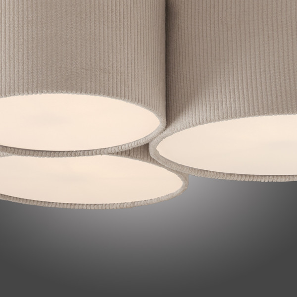 JUST LIGHT DURO Deckenleuchte E27 max. 10W 3-fach sand 14890-39