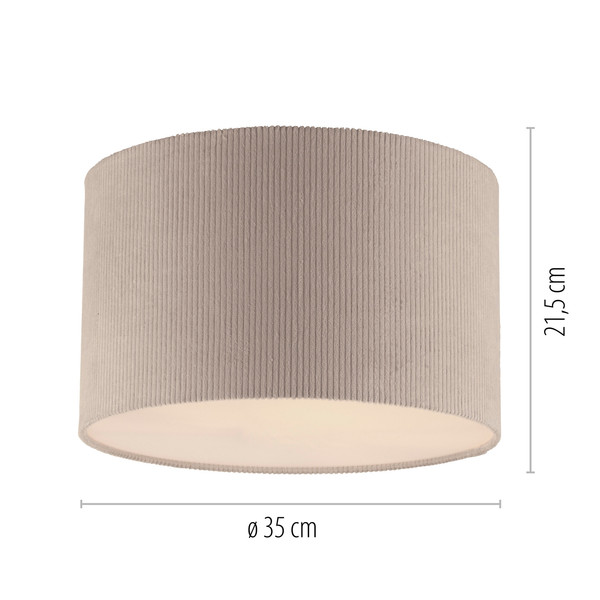 JUST LIGHT DURO Deckenleuchte E27 max. 10W sand 14891-39