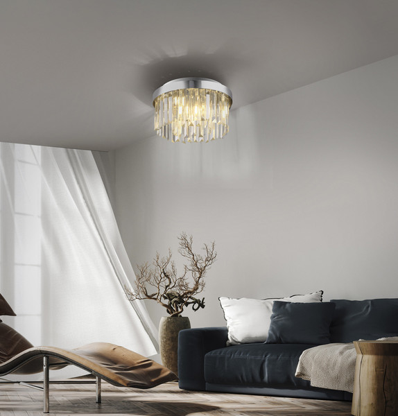 JUST LIGHT KULUNKA Kronleuchter G9 max. 5W 4-fach chrom 15048-17
