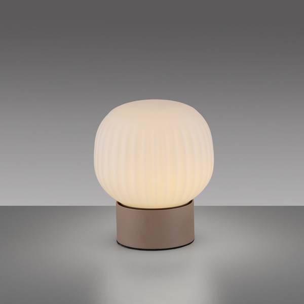 JUST LIGHT NAMI LED Tischleuchte Warmweiss Dimmbar 5W sand 15175-39