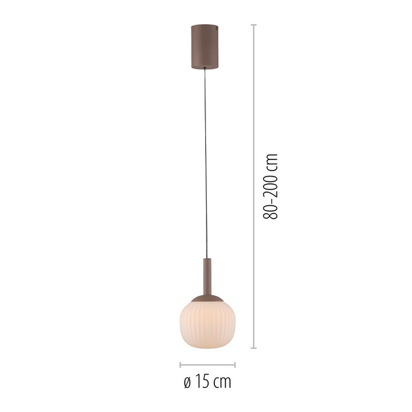 JUST LIGHT NAMI LED Pendelleuchte Warmweiss Dimmbar 5W sand 15176-39