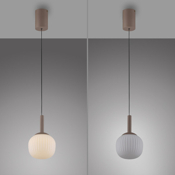 JUST LIGHT NAMI LED Pendelleuchte Warmweiss Dimmbar 5W sand 15176-39