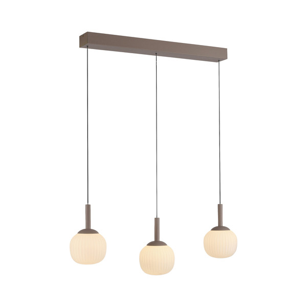 JUST LIGHT NAMI LED Pendelleuchte Warmweiss Dimmbar 15W 3-fach sand 15177-39