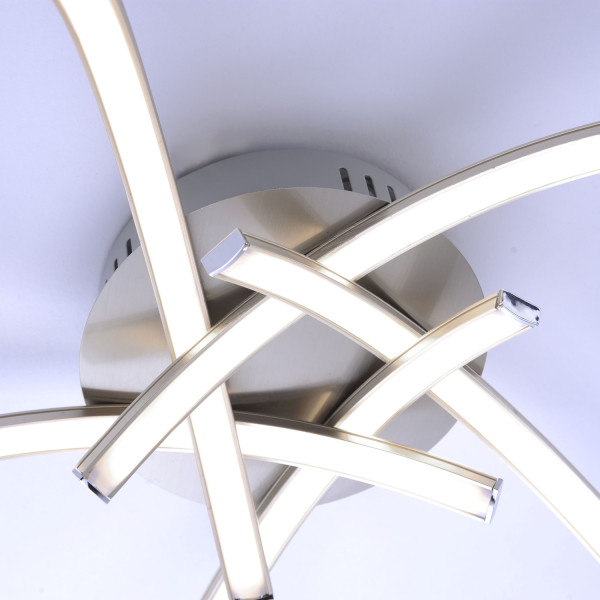 JUST LIGHT VALERIE LED Deckenleuchte Warmweiss 18,5W 5-fach stahl 15340-55