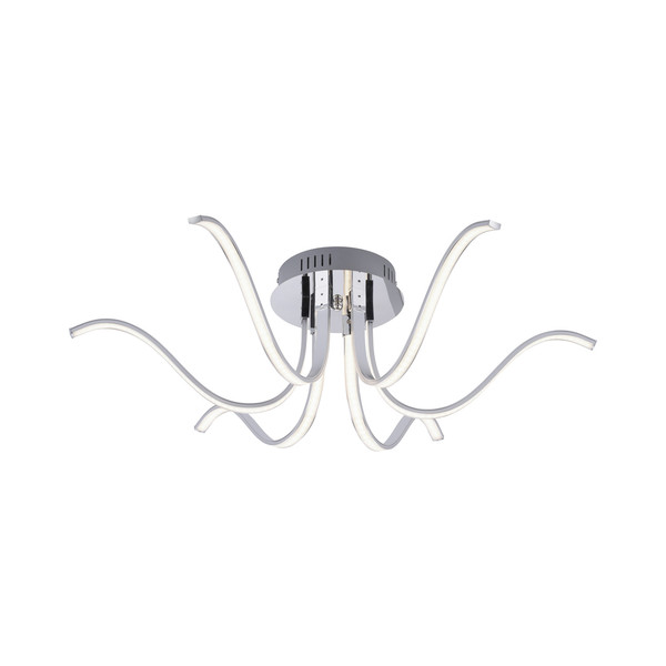 JUST LIGHT VALERIE LED Deckenleuchte Warmweiss 27W 6-fach chrom 15342-17