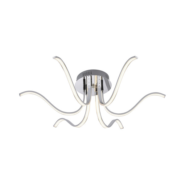 JUST LIGHT VALERIE LED Deckenleuchte Warmweiss 27W 6-fach chrom 15342-17