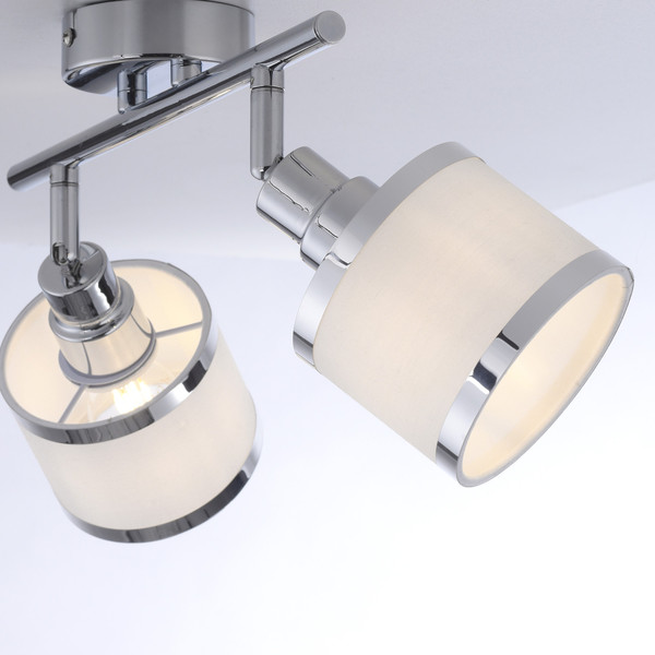 JUST LIGHT ACCOR Deckenleuchte E14 max. 25W 2-fach chrom 15372-17