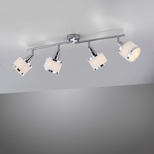 JUST LIGHT ACCOR Deckenleuchte E14 max. 25W 4-fach chrom 15374-17