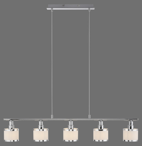 JUST LIGHT ACCOR Pendelleuchte E14 max. 25W 5-fach chrom 15375-17