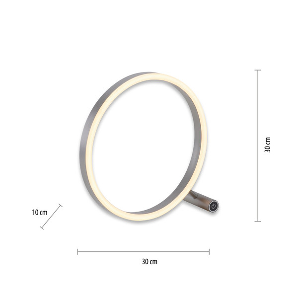JUST LIGHT RITUS LED Tischleuchte Warmweiss Dimmbar 11,5W aluminium 15390-95