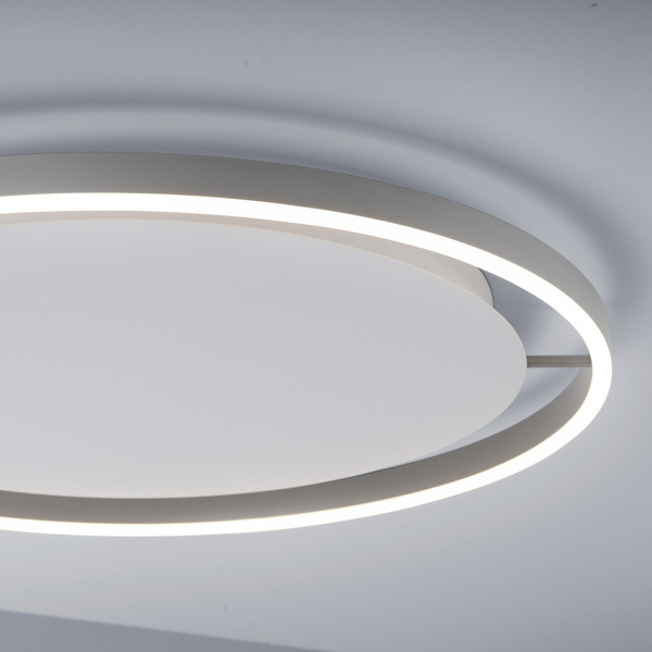 JUST LIGHT RITUS LED Deckenleuchte Warmweiss Dimmbar 28W aluminium 15392-95