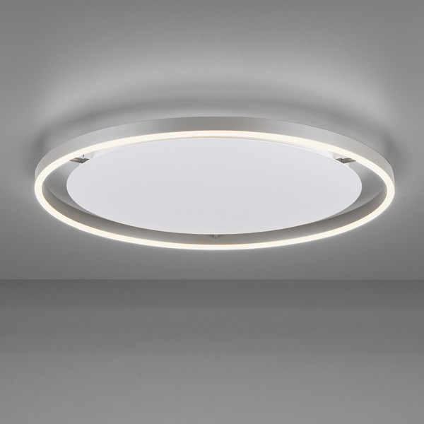 JUST LIGHT RITUS LED Deckenleuchte Warmweiss Dimmbar 28W aluminium 15392-95