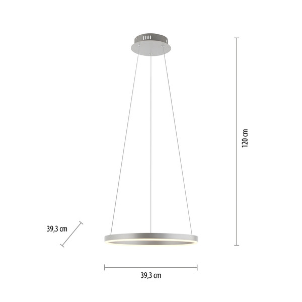 JUST LIGHT RITUS LED Pendelleuchte Warmweiss Dimmbar 20W aluminium 15393-95