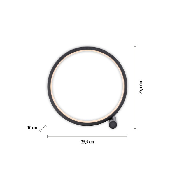 JUST LIGHT MINI RITUS LED Tischleuchte Warmweiss 10,5W schwarz 15395-18