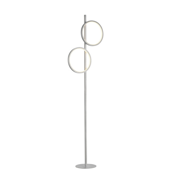 JUST LIGHT MINI RITUS LED Stehleuchte Warmweiss 21W 2-fach silber 15396-21
