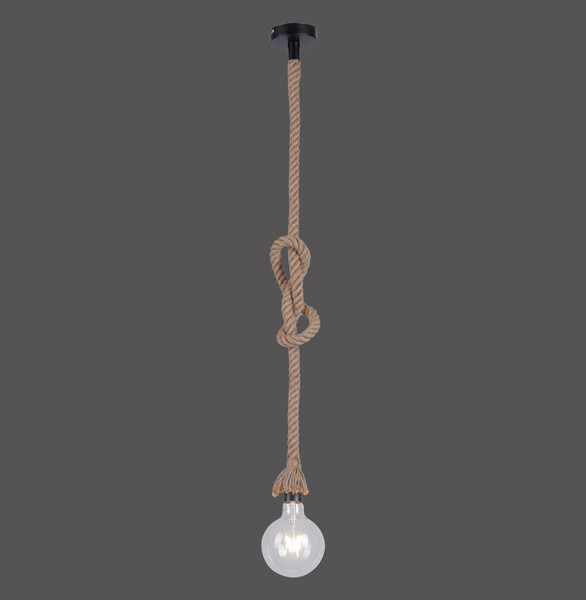 JUST LIGHT ROPE Pendelleuchte E27 max. 15W schwarz 15481-18